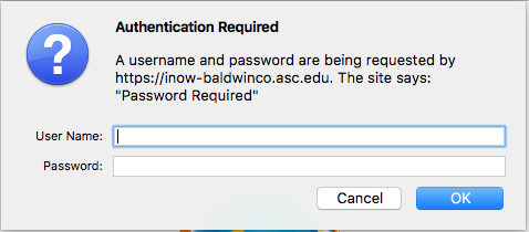Authentication Requied
