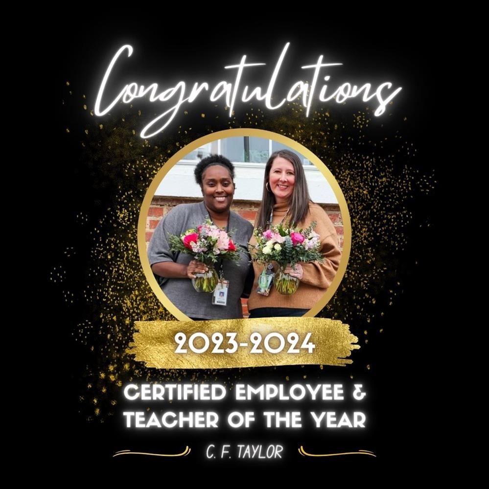 Congratulations to the Teacher of the Year and Classified Employee of the Year. 