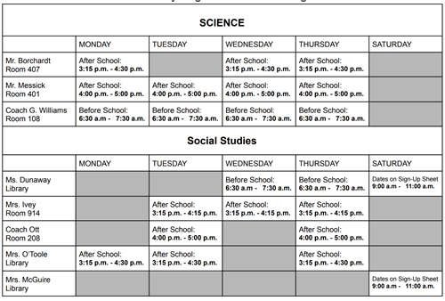 Schedule