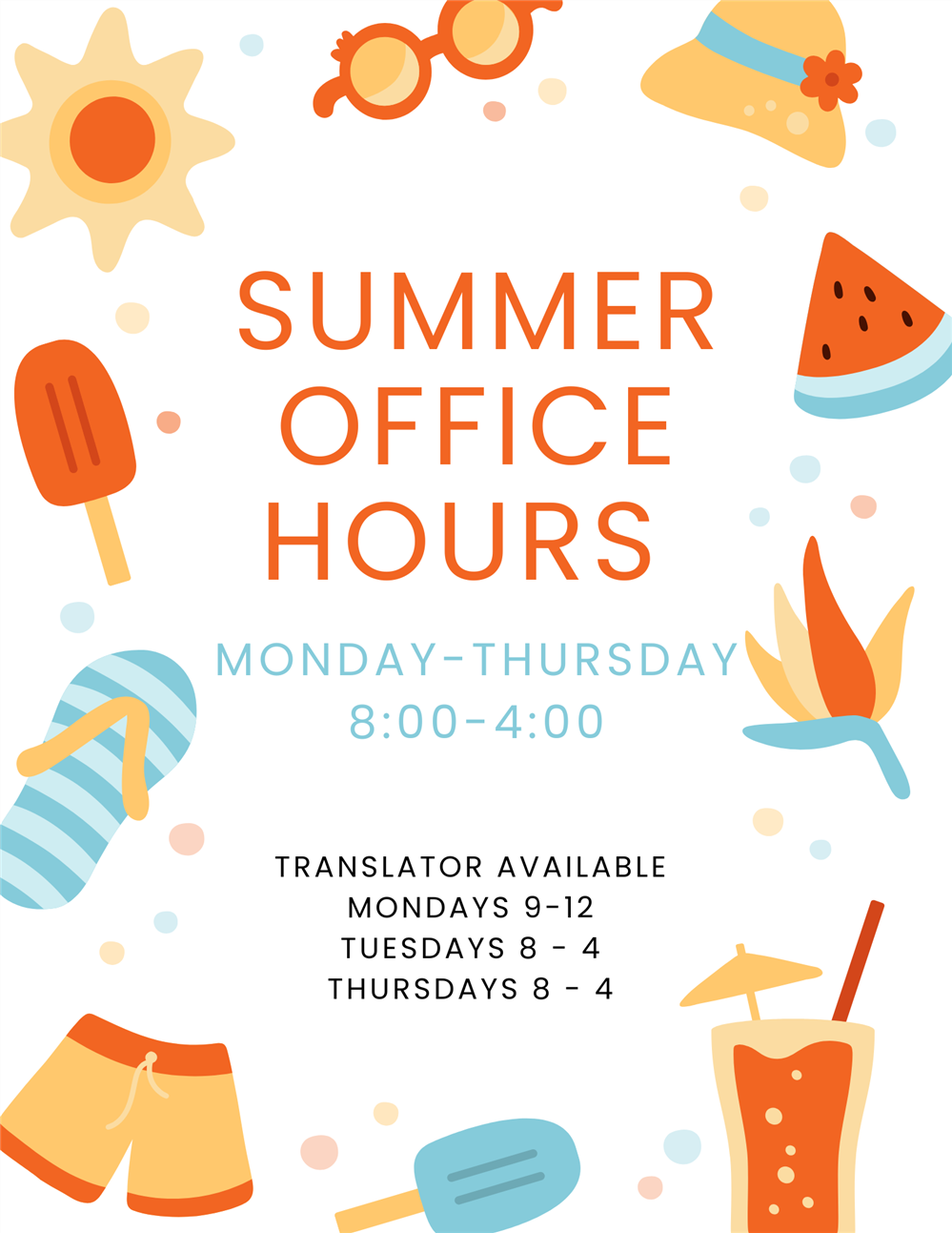  Summer Office Hours (English)