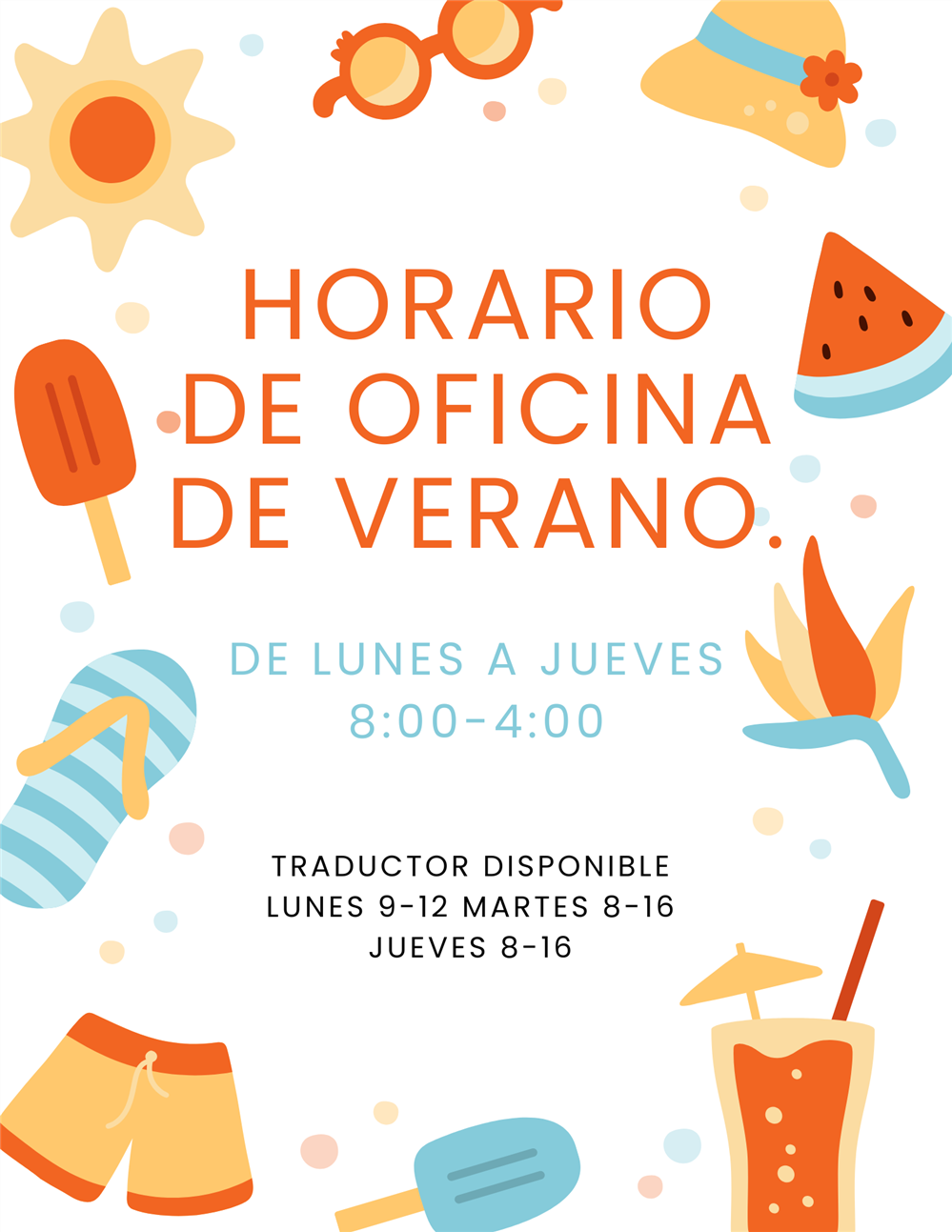  Summer Office Hours (Spanish)